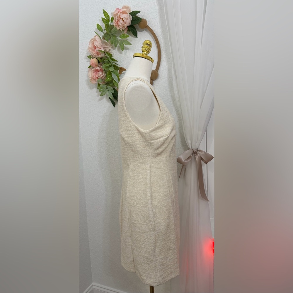 NEW MNG Mango Cream Tweed Sheath Dress Size 8 - NEW With Tags! - Picture 2 of 6